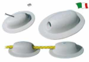 SCOPREGA PASSACORDA TERMINALE IN PVC COLORE GRIGIO